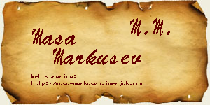 Maša Markušev vizit kartica